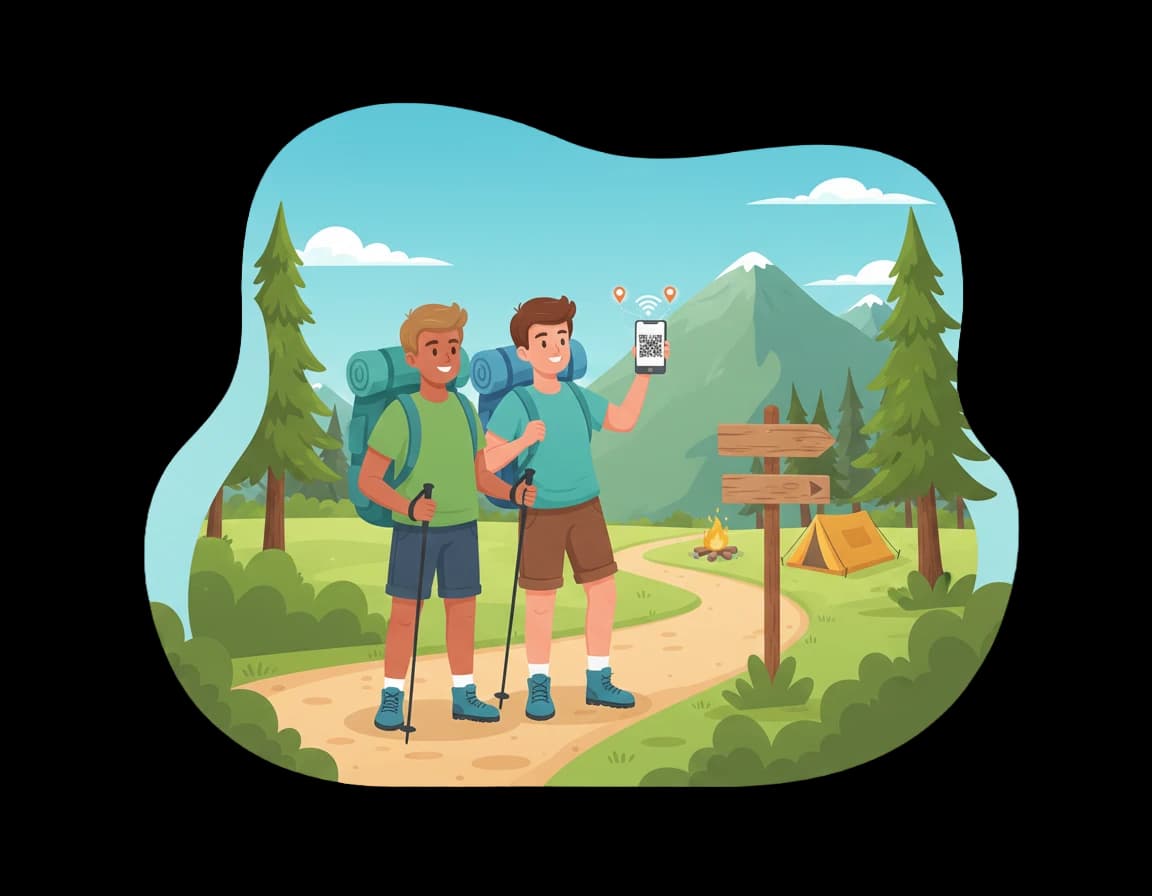Backpackers illustration