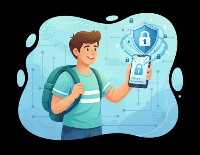 Secure connection illustration